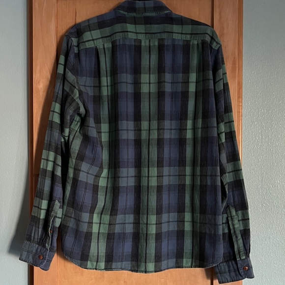 J. Crew Plaid Flannel Shirt 100% Cotton Slim Size Large - Picture 6 of 7